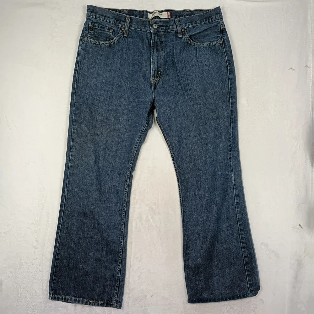 Levi's Bootcut Jeans Mens 38x30 Blue Denim Slim Fit 527 Y2K Western Classic